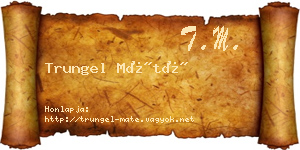 Trungel Máté névjegykártya