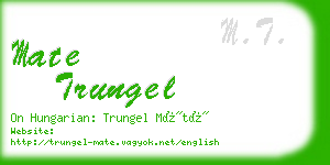mate trungel business card